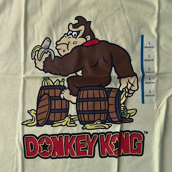 Donkey Kong Size Large Yellow Mens T Shirt NWT - Picture 6 of 7